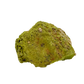 Primary display face of a 324 gram nontronite specimen, no. 22, its rounded olive-green growths covering weathered host rock.