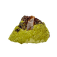 Untreated Brazilian nontronite, specimen no. 23, right profile, 2.61 by 2.74 inches of yellow-green botryoidal growth.