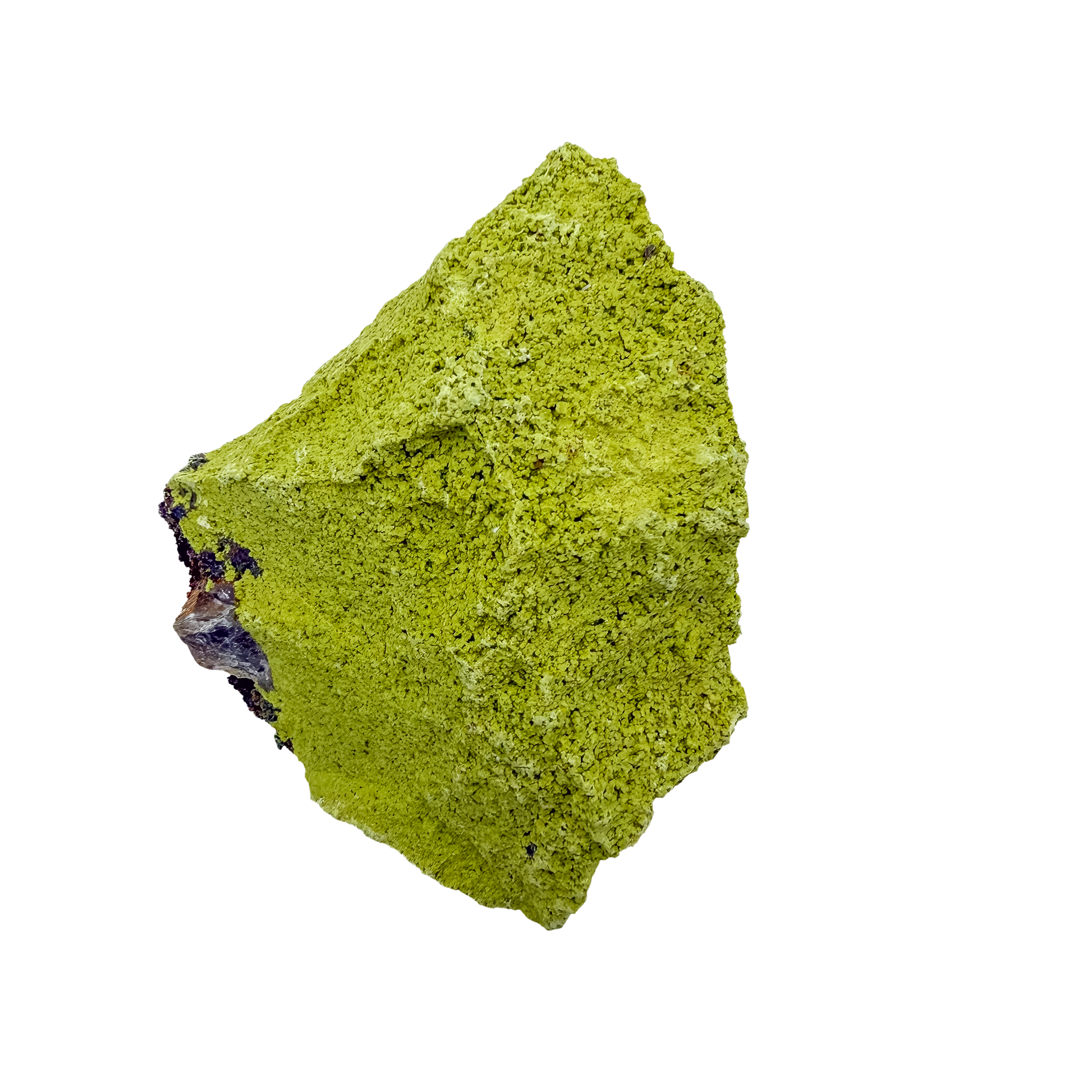 Nontronite specimen no. 23 photographed angled three-quarter view, a 4.08 by 2.61 inch piece of soft Mohs 1-2 clay mineral.