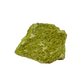 Collector-grade Brazilian nontronite no. 24 photographed from the reverse side, 3.70 by 3.17 inches of bubbled green clay mineral.