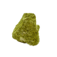 The left profile of nontronite no. 24, a 2.72 inch tall piece whose yellow-green surface reads as clustered bubbles.