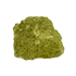 Primary display face of a 340 gram nontronite specimen, no. 24, its rounded olive-green growths covering weathered host rock.