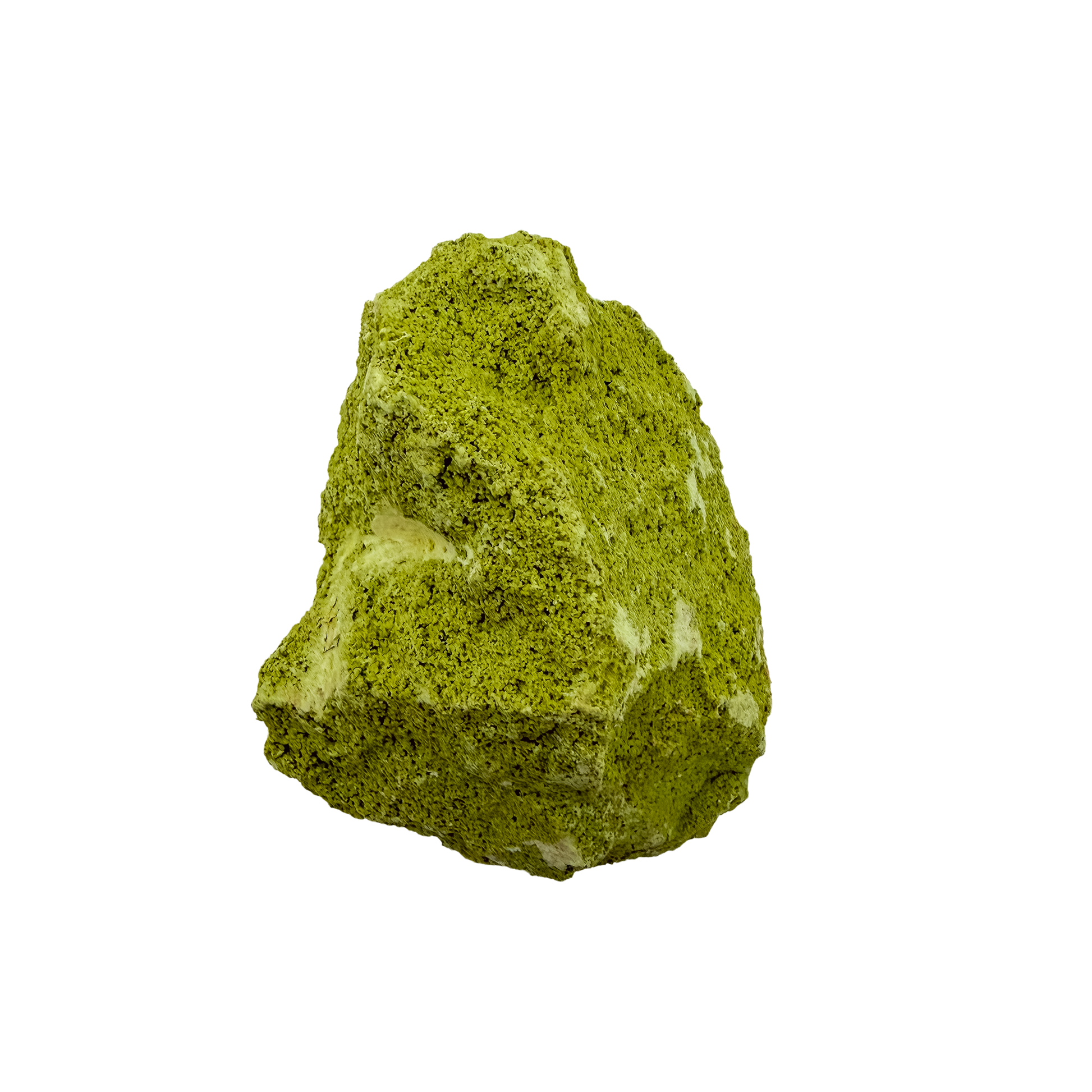 Top-down view of nontronite specimen no. 24, 3.17 inches wide, with soft botryoidal texture over exposed matrix.
