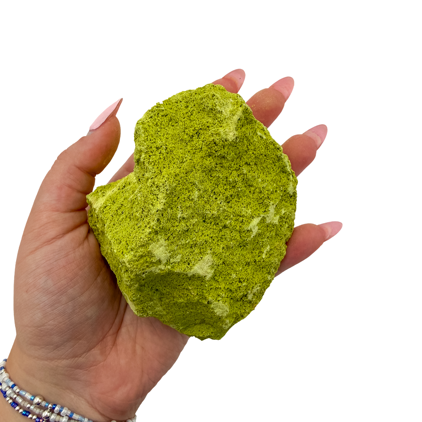 The 3.70 inch nontronite specimen no. 24 shown in hand so its collector scale is clear.