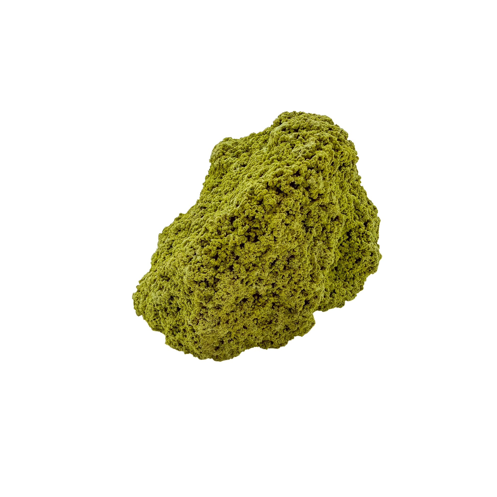 Nontronite no. 27 from the left profile, 2.88 inches long, its chalky green surface untreated and as-mined.