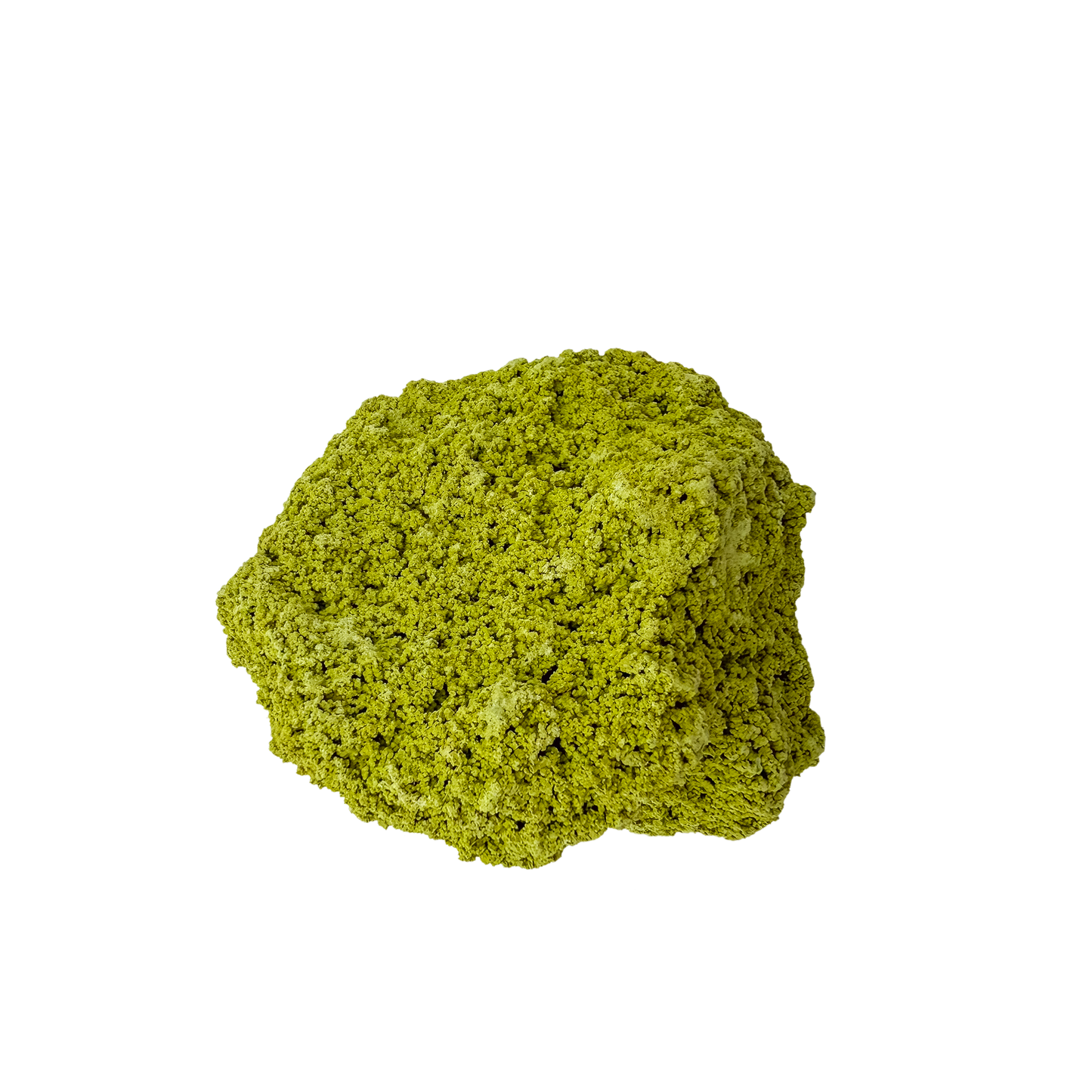 Specimen no. 27 of Minas Gerais nontronite, primary display face, olive-green bubbles built up over a 2.69 inch height.