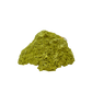 Collector-grade Brazilian nontronite no. 28 photographed from the reverse side, 3.15 by 3.03 inches of bubbled green clay mineral.