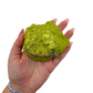 Nontronite no. 28 cupped in a hand, giving a sense of the 1.59 inch height and 160 gram weight.