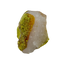 Raw nontronite collector specimen from Minas Gerais, Brazil, chartreuse-green botryoidal mineral on quartz, specimen 4, view 1