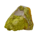 Raw nontronite collector specimen from Minas Gerais, Brazil, chartreuse-green botryoidal mineral on quartz, specimen 4, view 2