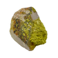 Raw nontronite collector specimen from Minas Gerais, Brazil, chartreuse-green botryoidal mineral on quartz, specimen 4, view 3