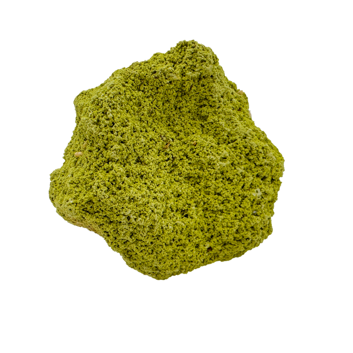 Raw nontronite collector specimen from Minas Gerais, Brazil, chartreuse-green botryoidal mineral, specimen 5, view 2