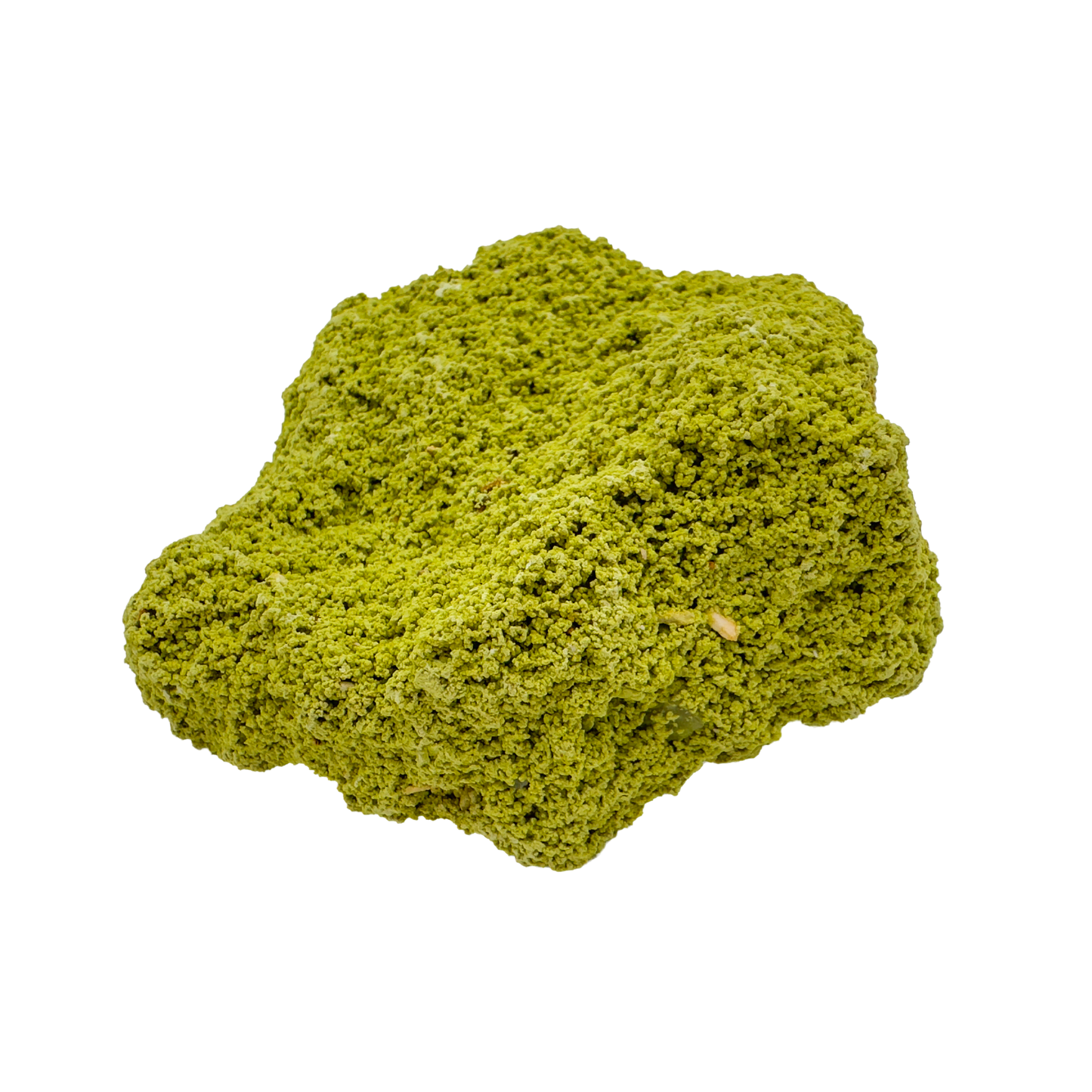Raw nontronite collector specimen from Minas Gerais, Brazil, chartreuse-green botryoidal mineral, specimen 5, view 5