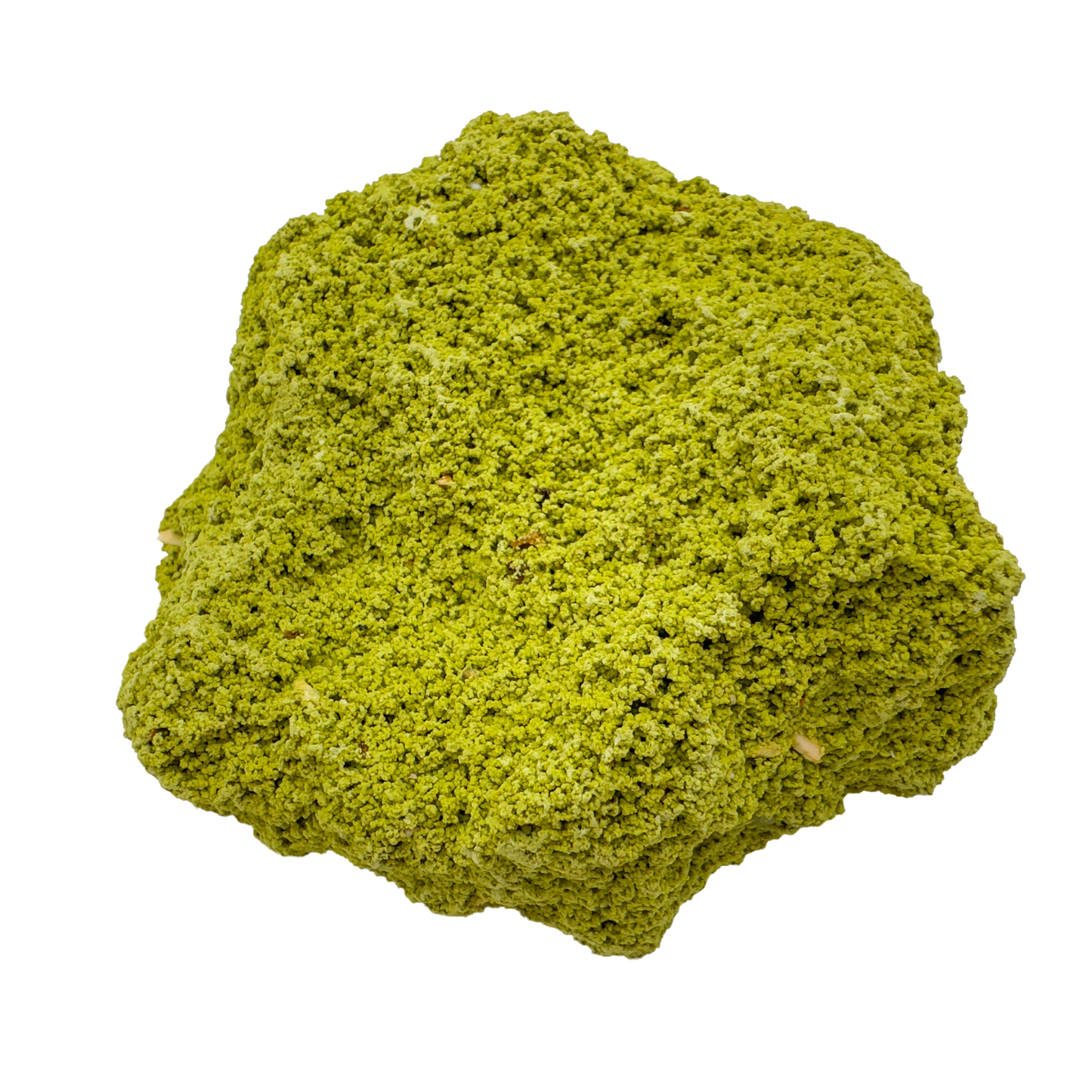 Raw nontronite collector specimen from Minas Gerais, Brazil, chartreuse-green botryoidal mineral, specimen 5, view 6