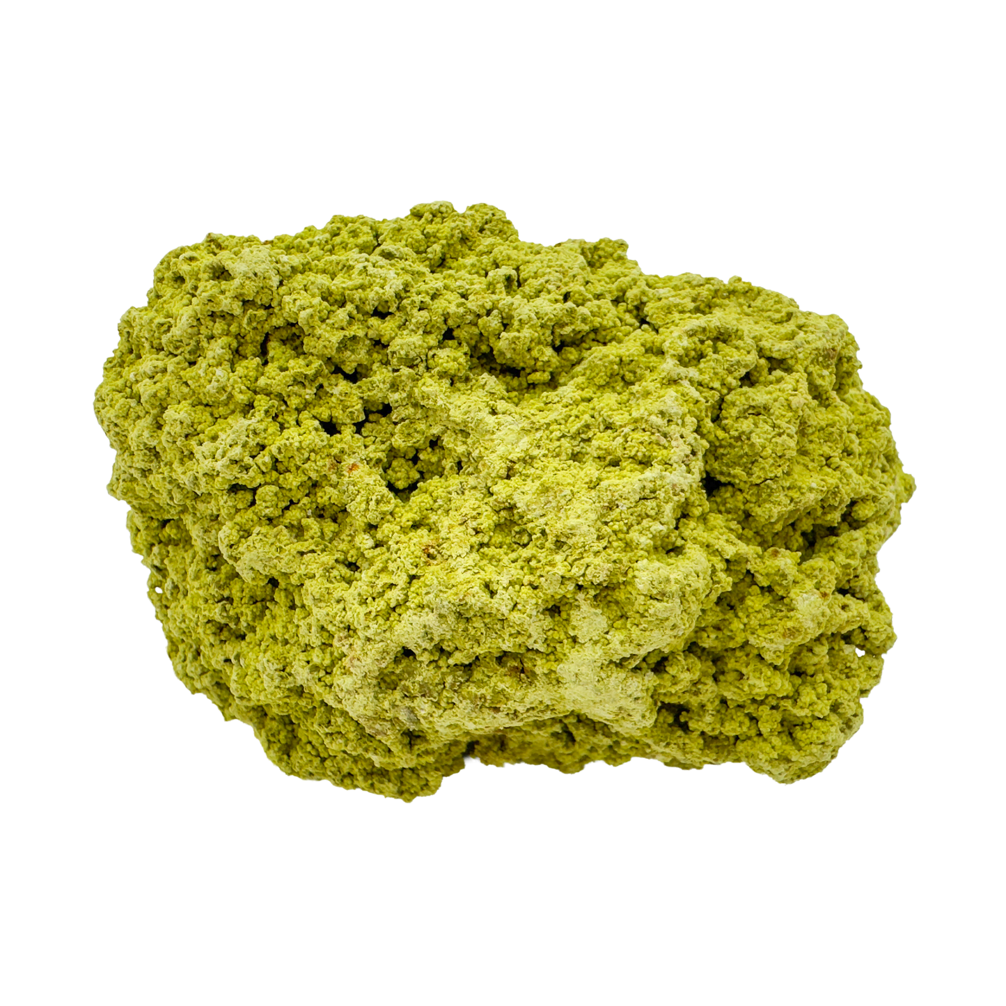 Raw nontronite collector specimen from Minas Gerais, Brazil, chartreuse-green botryoidal mineral, specimen 6, view 4