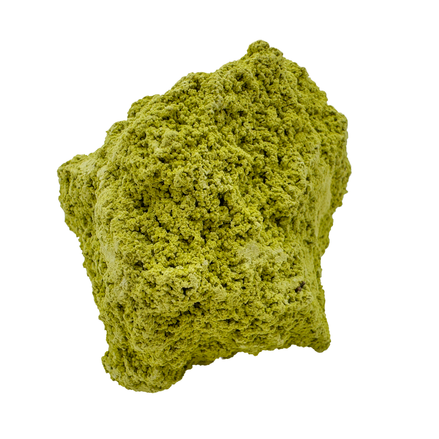 Raw nontronite collector specimen from Minas Gerais, Brazil, chartreuse-green botryoidal mineral, specimen 8, view 3