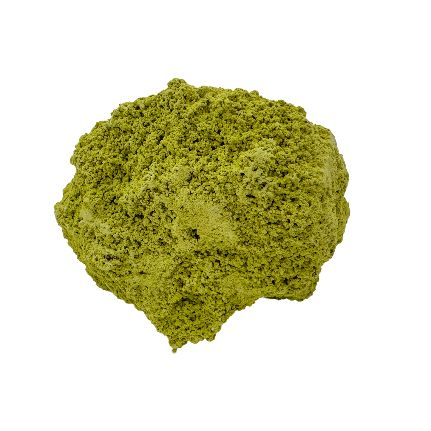 Raw nontronite collector specimen from Minas Gerais, Brazil, chartreuse-green botryoidal mineral, specimen 8, view 4