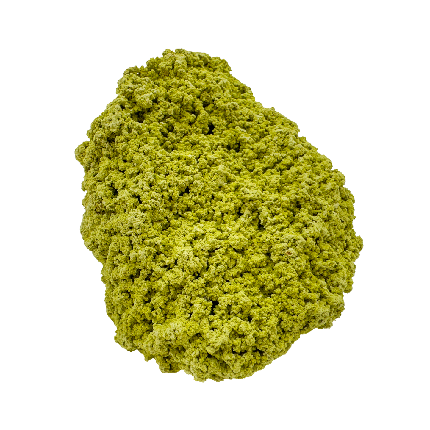 Raw nontronite collector specimen from Minas Gerais, Brazil, chartreuse-green botryoidal mineral, specimen 9, view 4