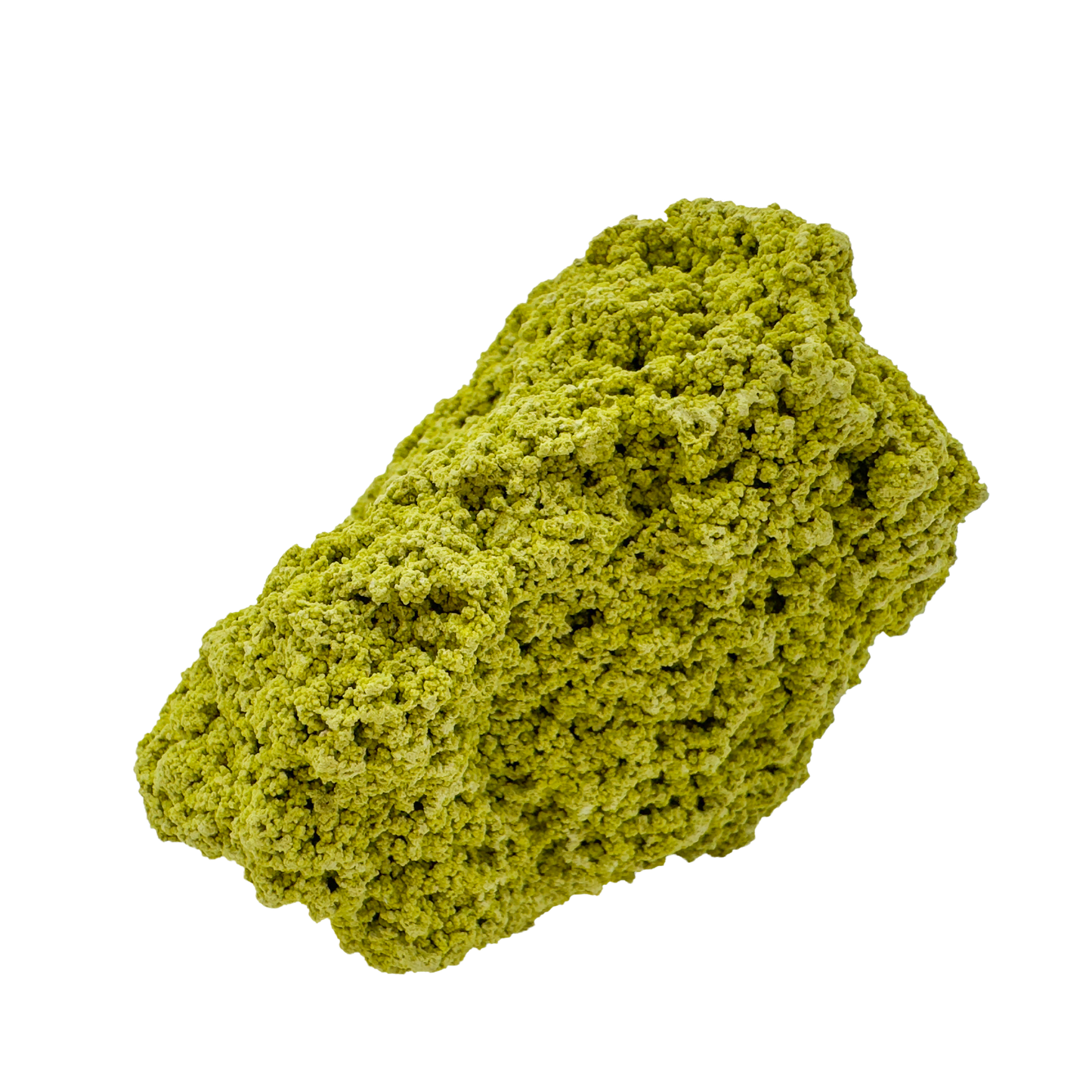 Raw nontronite collector specimen from Minas Gerais, Brazil, chartreuse-green botryoidal mineral, specimen 9, view 5