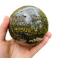 Alternate side of Ocean Jasper polished sphere, traditionally used for Emotional Healing.