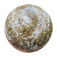 Top-down shot of Grade AA Ocean Jasper polished sphere, Madagascar-sourced.