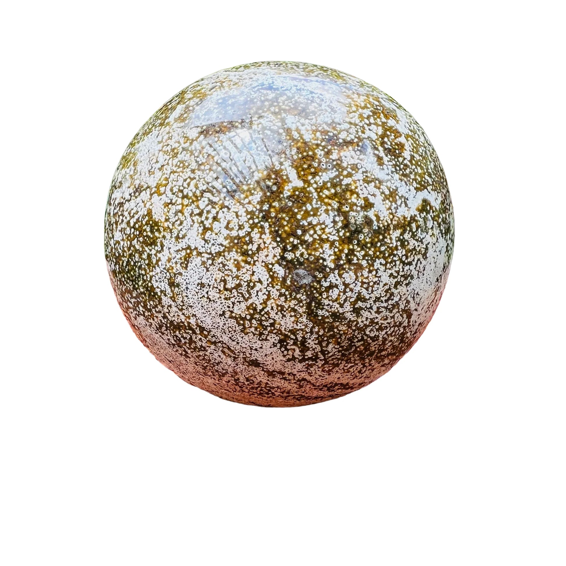 Full profile of Grade AA Ocean Jasper sphere ready to ship from Beyond Bohemian