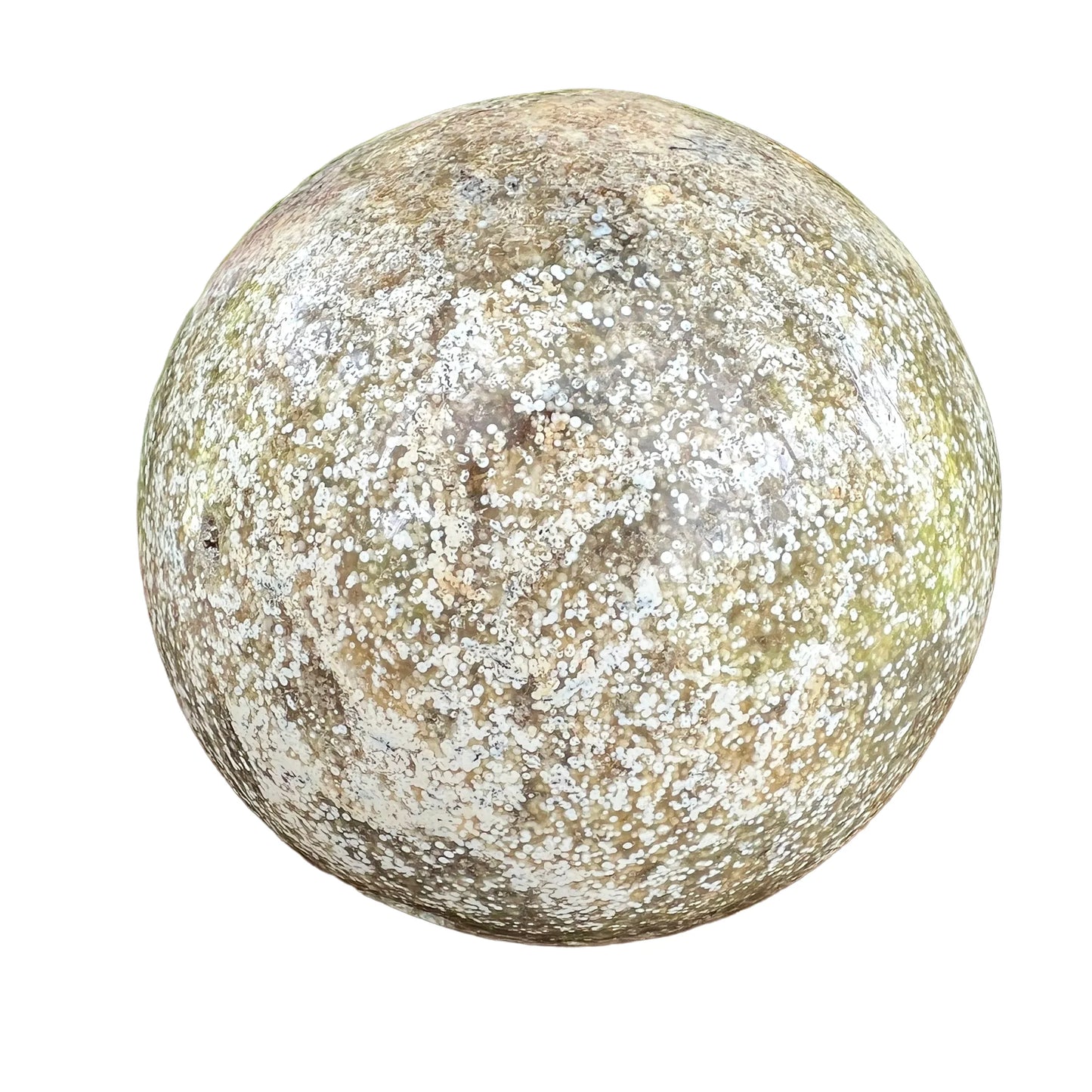 Macro view of Ocean Jasper polished sphere, hand-selected from Sofia, Madagascar.