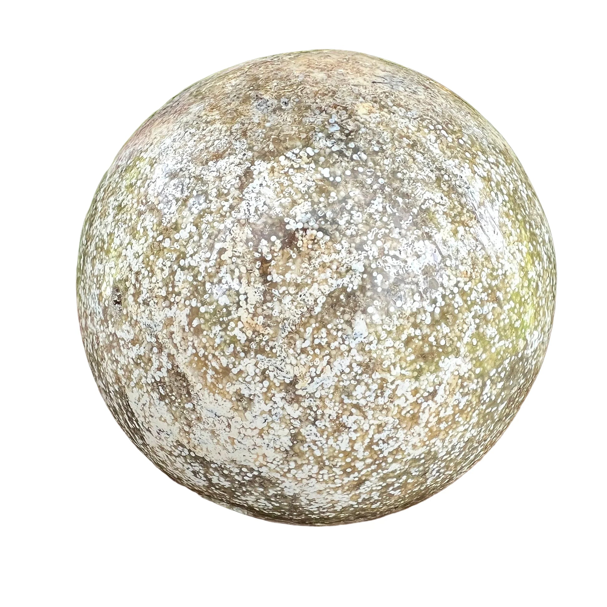 Macro view of Ocean Jasper polished sphere, hand-selected from Sofia, Madagascar.