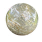 Side angle of Grade AA Ocean Jasper polished sphere, from Sofia, Madagascar.