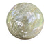 Bottom side of Grade AA Ocean Jasper polished sphere, from Sofia, Madagascar, showing natural texture.