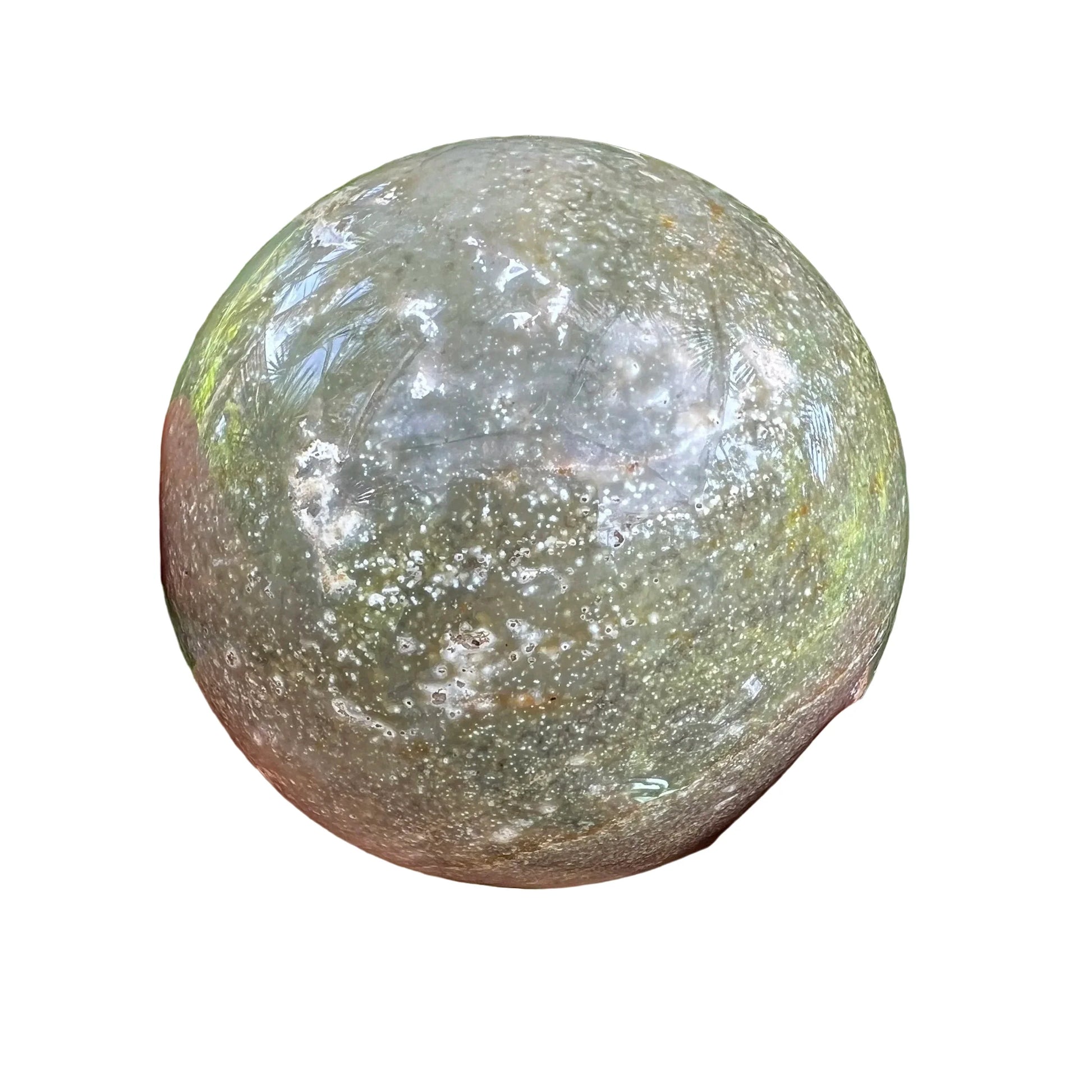 Worktop view of Ocean Jasper stone, with depth visible across the surface.