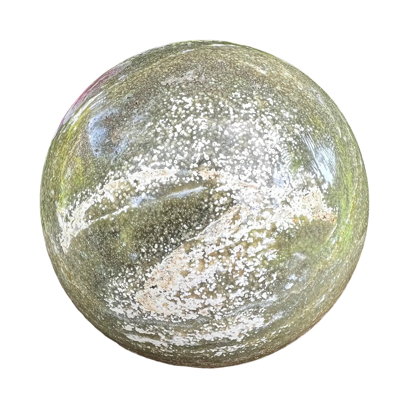 Ocean Jasper Crystal Spheres for Emotional Healing, Love & Stress Relief — green polished from Madagascar