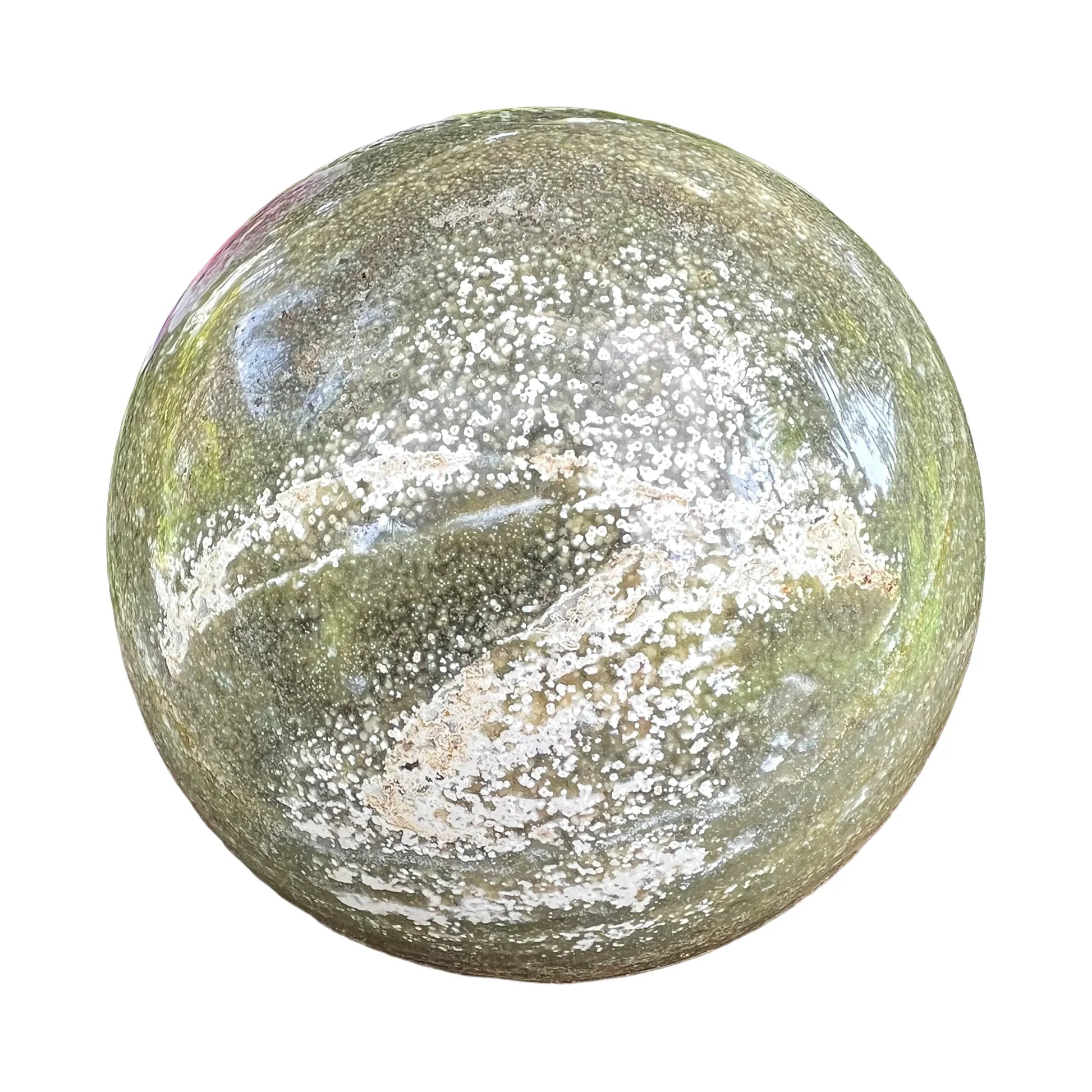 Ocean Jasper Crystal Spheres for Emotional Healing, Love & Stress Relief — green polished from Madagascar