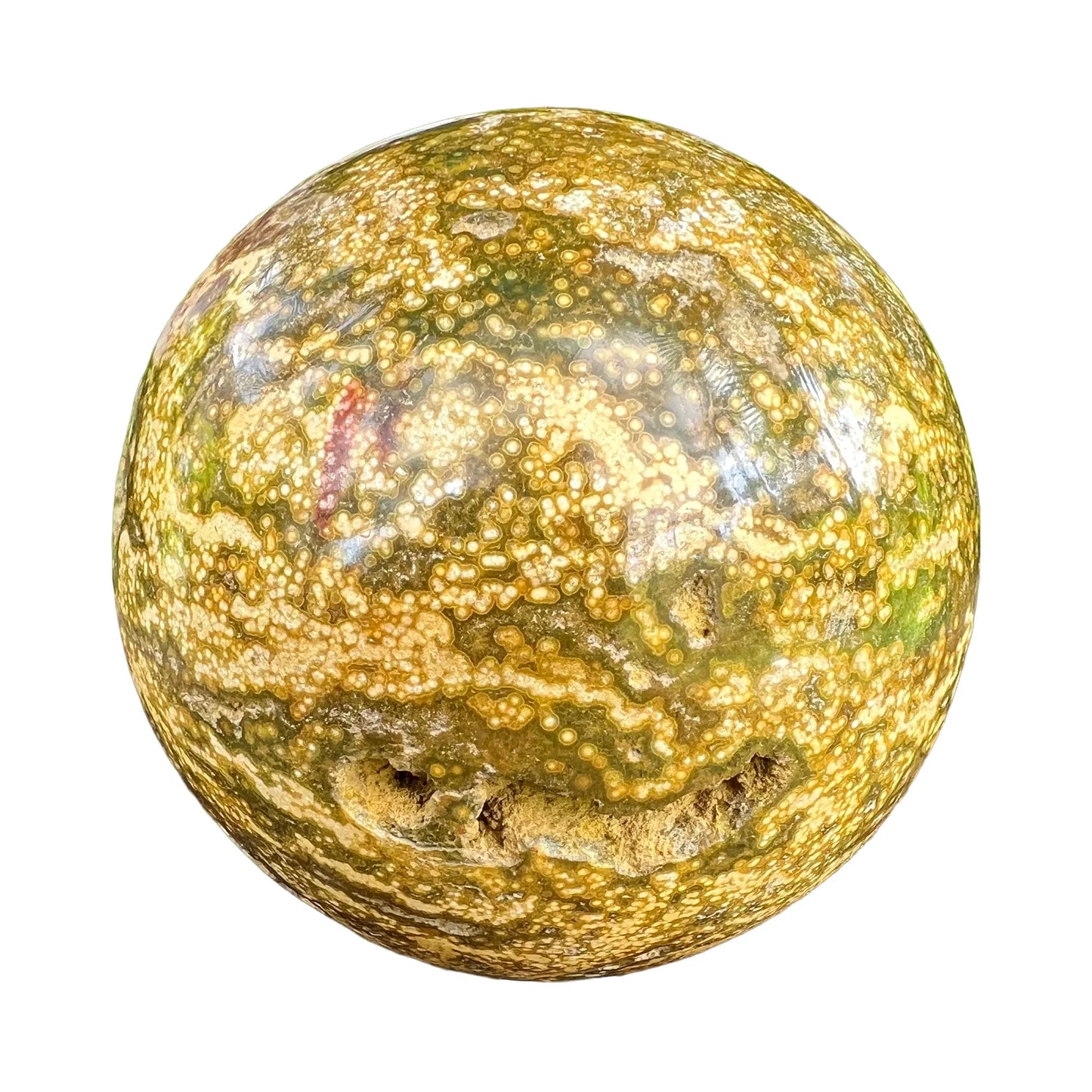 Ocean Jasper Crystal Spheres for Emotional Healing, Love, Stress Relief & Heart Chakra Support — green polished from Madagascar