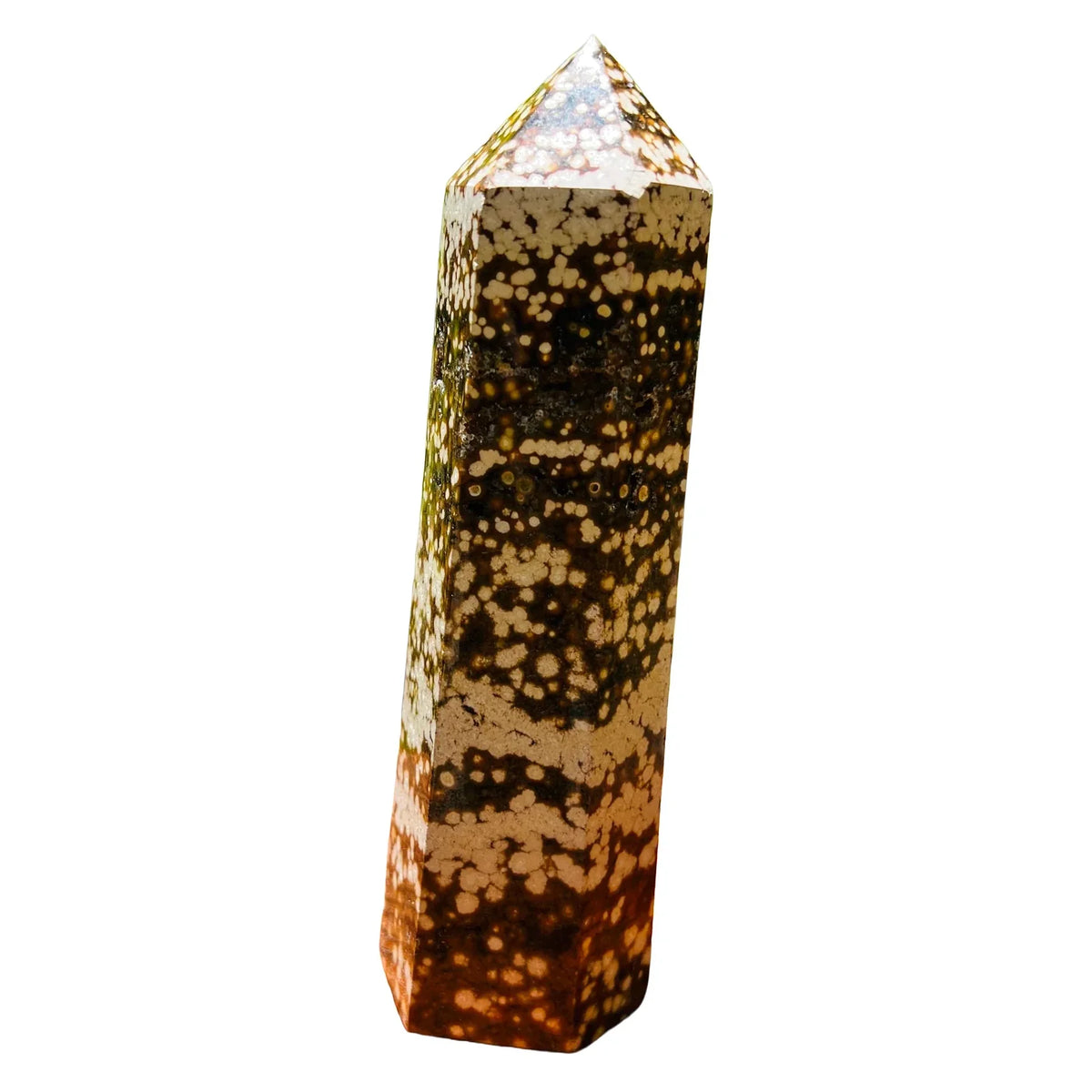 Ocean Jasper Crystal Points, green natural directly from Madagascar