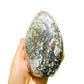 Back view of Grade A Ocean Jasper freeform showing natural surface