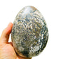 Detail shot of Grade A Ocean Jasper freeform under natural light