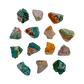 Hand-selected Grade AA Ocean Jasper raw stones from Sofia, Madagascar, 1 to 2 inch with orbicular green, pink, and white patterning