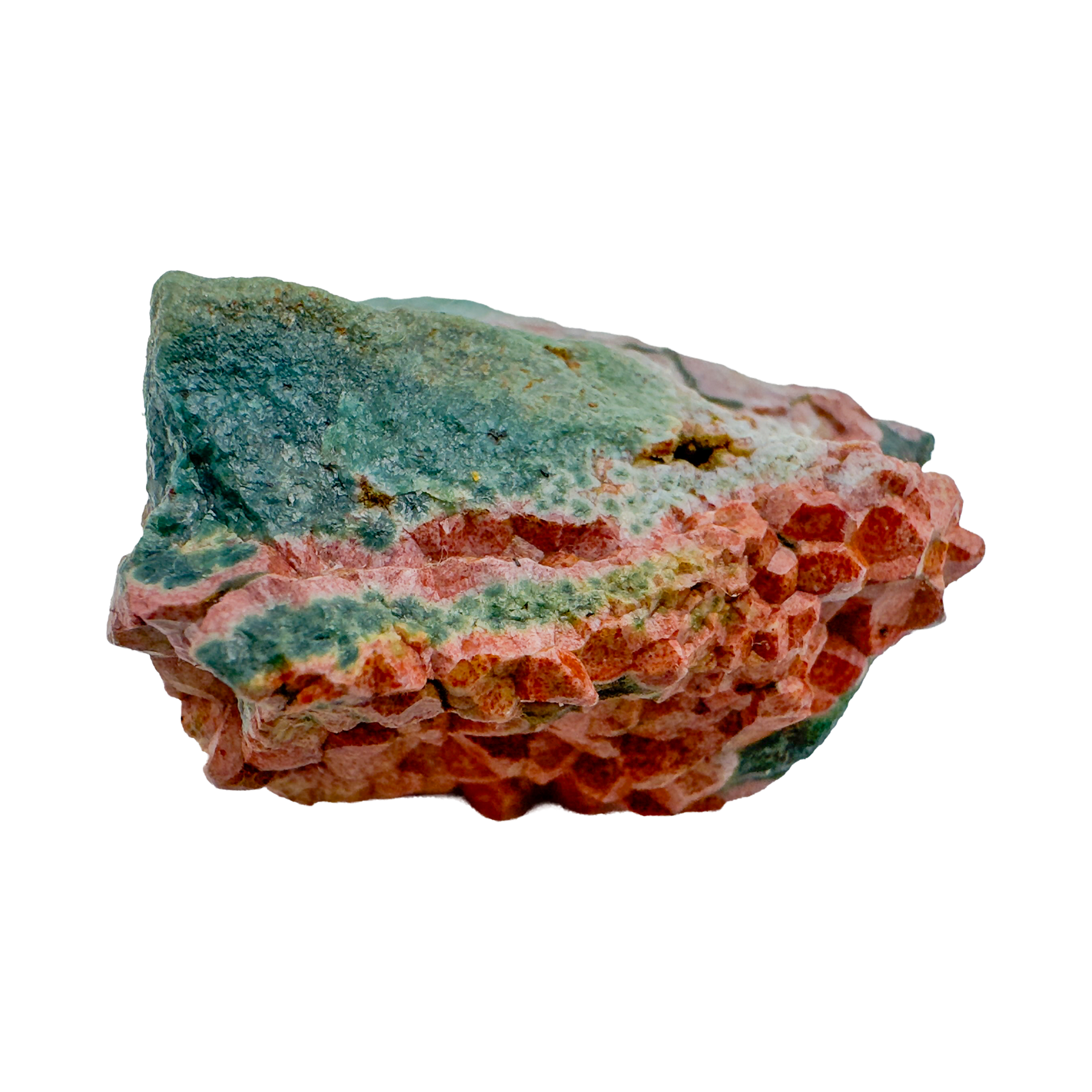 Single Ocean Jasper raw stone detail showing characteristic orbicular chalcedony pattern