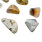 AA Ocean Jasper tumbled stones, pale and patterned pieces, 0.75-1.25 inch, Madagascar