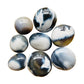 Orca Agate Palm Stones for Confidence, Emotional Healing & Grounding — blue smooth polished, hand-selected AA from Madagascar