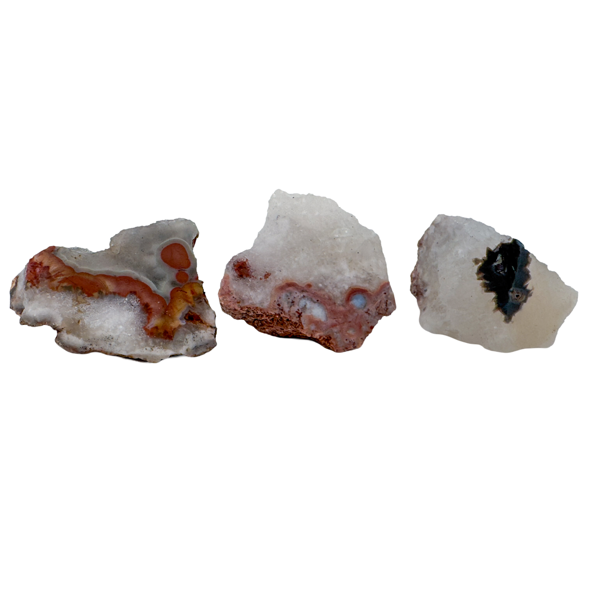 Three A Grade Patagonia Agate raw stones from Río Negro Province, Argentina