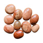 Peach Moonstone Palm Stones to support Emotional Healing, Intuition & Self-Love — smooth polished, AA grade from Madagascar