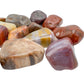 Bulk large Petrified Wood tumbled stones piled, AA grade Madagascar