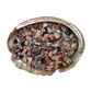 Grade A pink agate crystal chips in a bowl, sourced from Botswana
