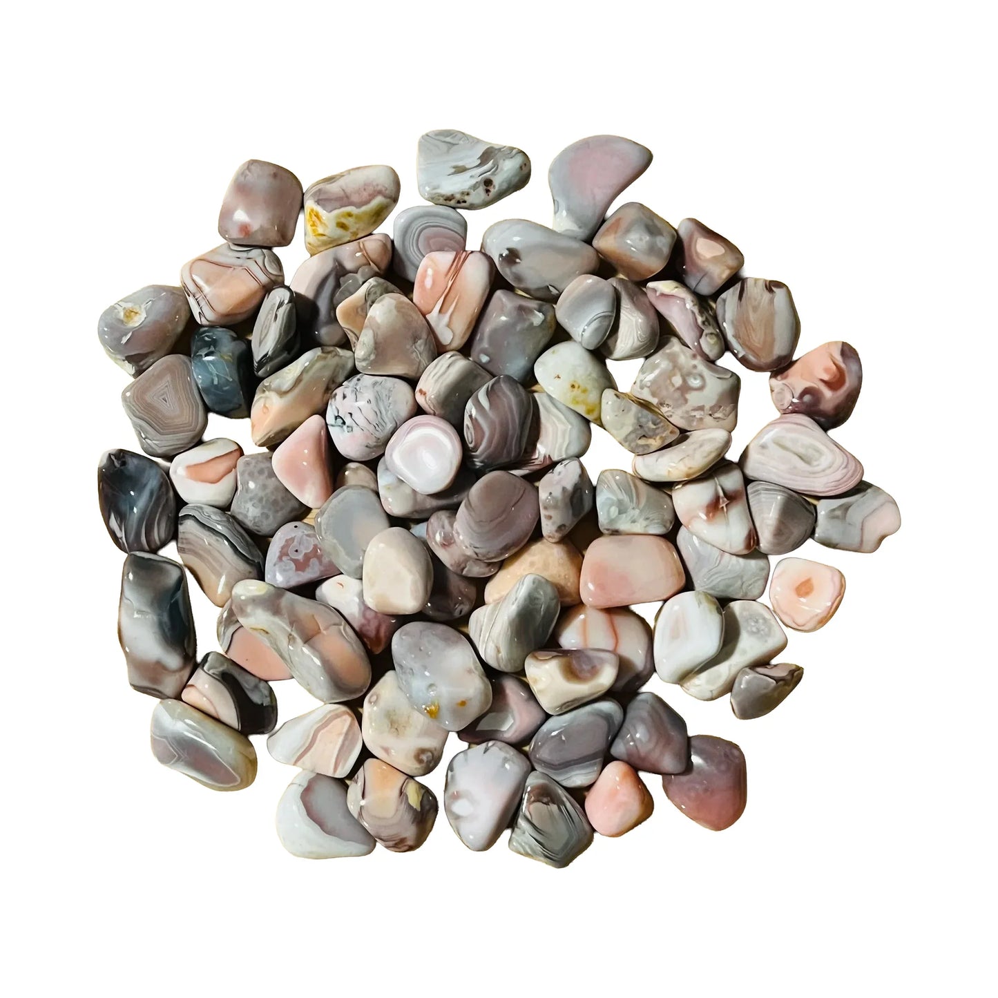 Pink Agate Crystals for Emotional Healing, Love & Self-Love — pink polished, AA from Botswana