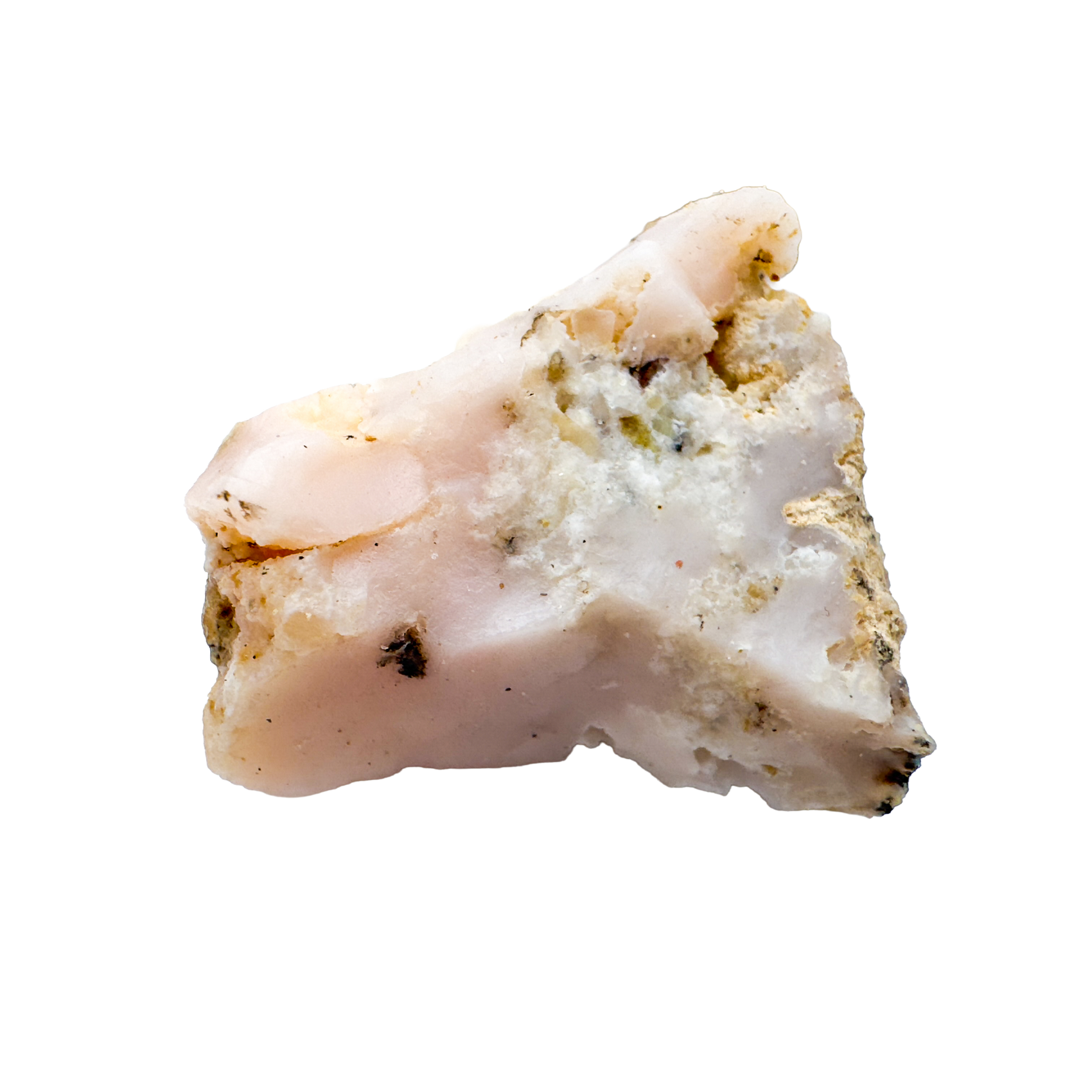 Close grouping of Grade A Pink Opal raw pieces from Arequipa, ideal for heart chakra meditation and stress relief