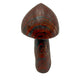 Reverse side of tiger iron crystal mushroom no. 4, banded ironstone polished to a deep shine.