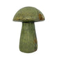 Top-down view of the wide serpentine mushroom cap, 4.33 inches across with scattered darker inclusions.