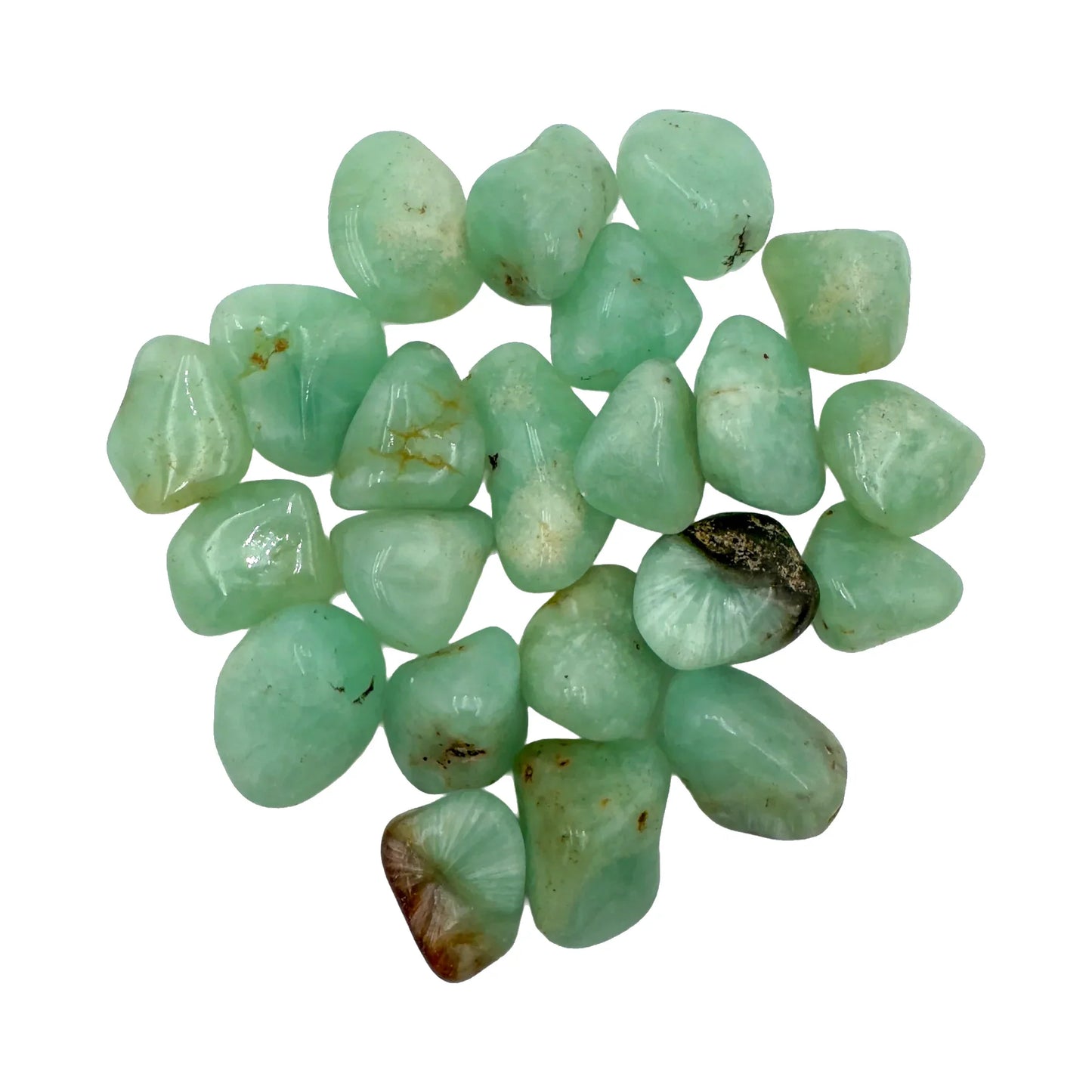 Prehnite Crystals for Emotional Healing, Healing & Manifestation — green polished, AA directly from Namibia